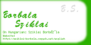 borbala sziklai business card